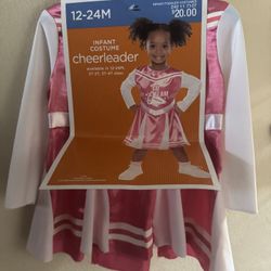 Halloween New Cheerleader Costume Size 12-24M 