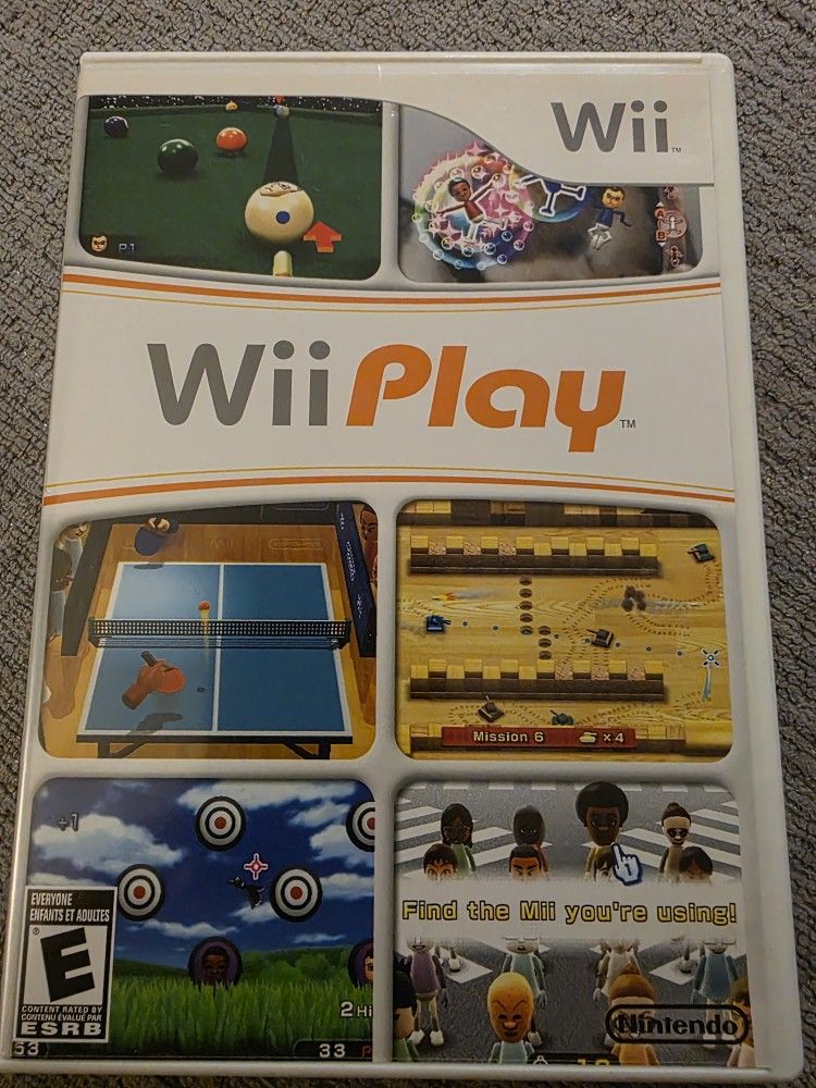 Wii Play Video Game  for Nintendo Wii  CIB