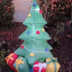 5 FT Lighted Christmas Tree Inflatable with Gift Boxes  