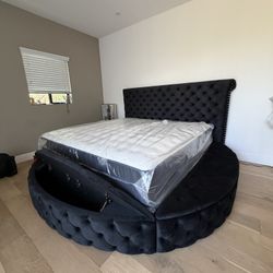 New In Box King Bed Frame With Mattress (Read Description Below)
