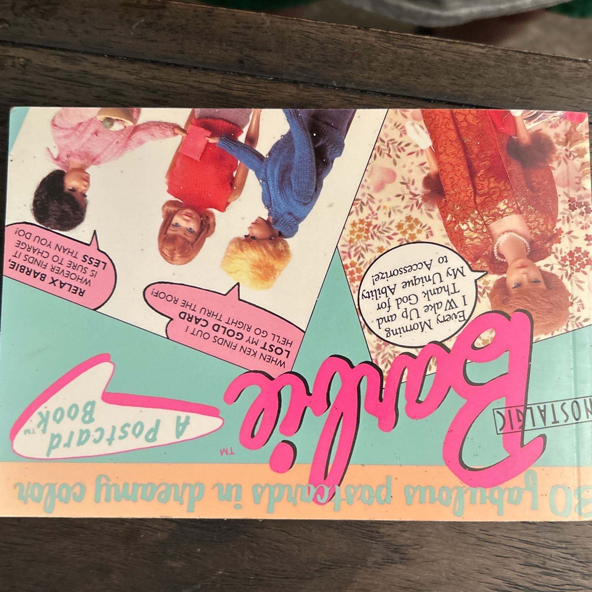 Collectors item nostalgic Barbie postcard book
