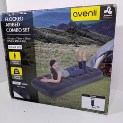 avenli Flocked Airbed Combo Set