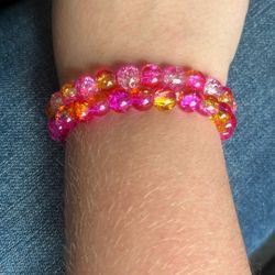 Pink and orange bracelet