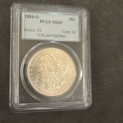 1884-O Morgan Silver Dollar PCGS MS64