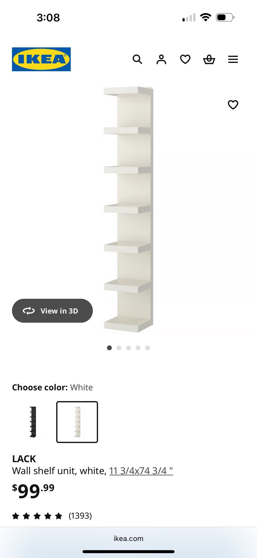 IKEA Lack Wall Shelf Unit