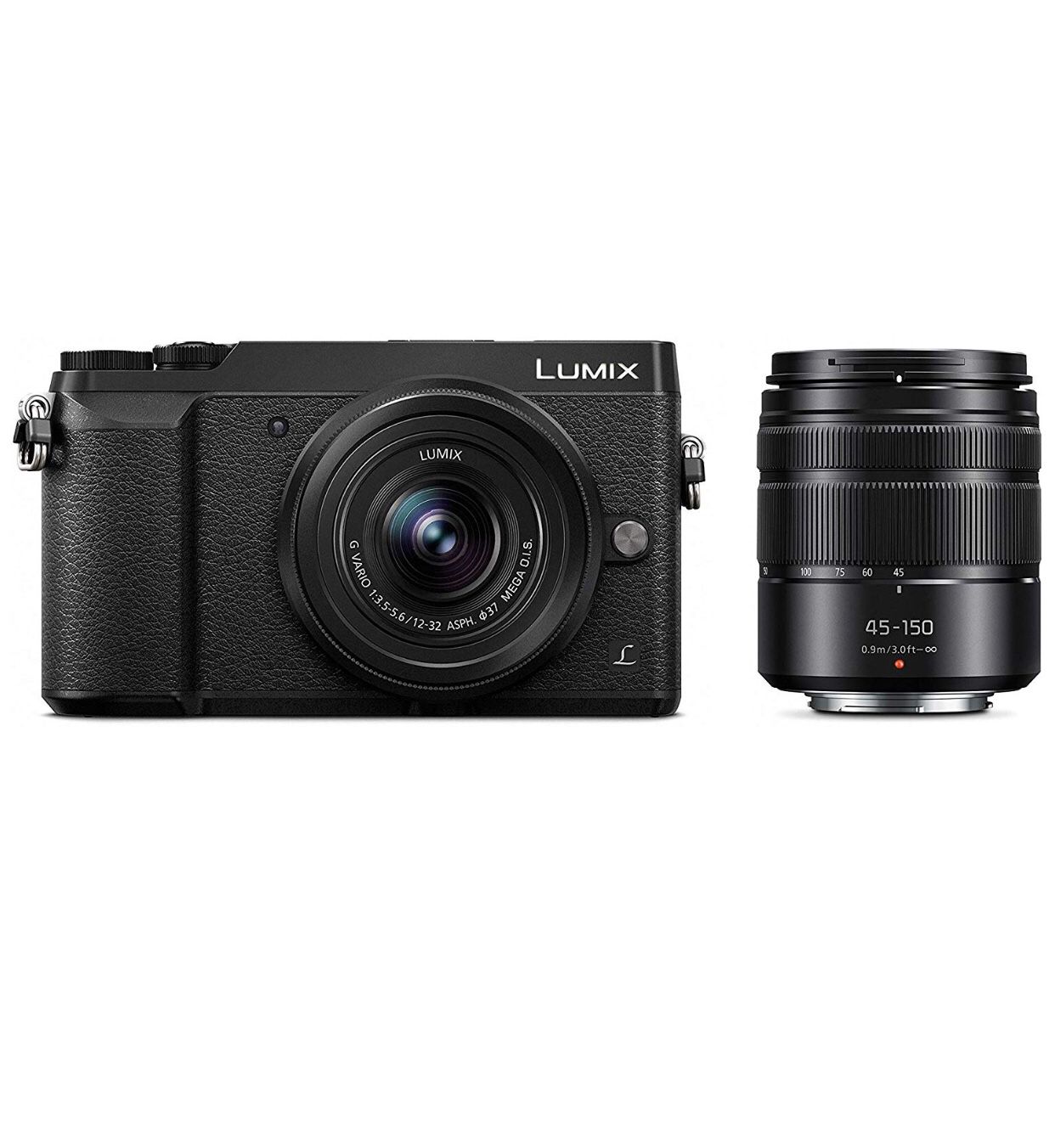 PANASONIC LUMIX GX85 4K Digital Camera, 12-32mm and 45-150mm Lens Bundle, 16 Megapixel Mirrorless Camera Kit, 5 Axis In-Body Dual Image Stabilization