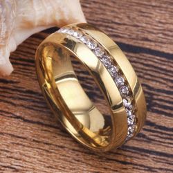 Wedding Ring New Gold Stones 