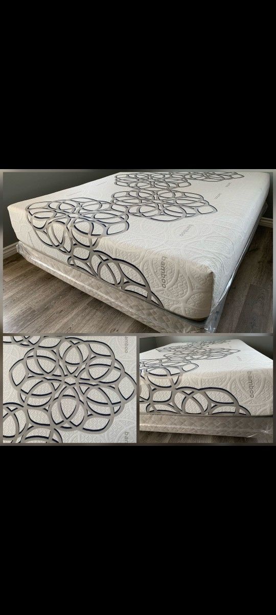 Full Size Sky Comfort Bamboo Cool Gel Memory Foam Mattress 