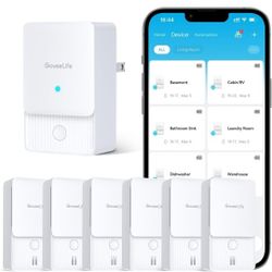 6 Pack GoveeLife Premium Smart Water Leak Detector 2 with 1968ft Ultra-Long Range WiFi Water Sensor Retails $132