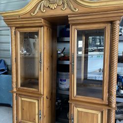 A China Hutch and TV Stand 