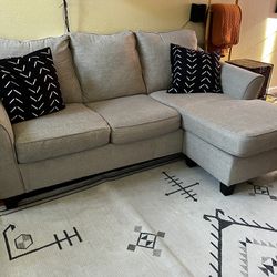 Couch With Reversible Chaise And Removable Covers