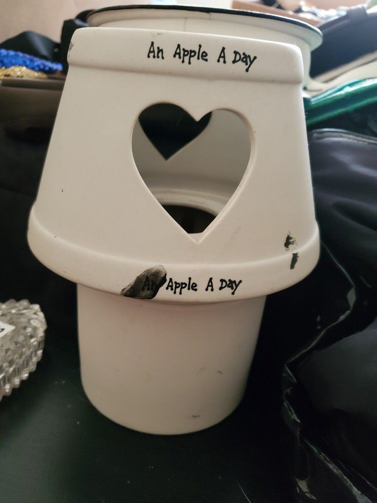 Stoneware An Apple A Day Candle Holder