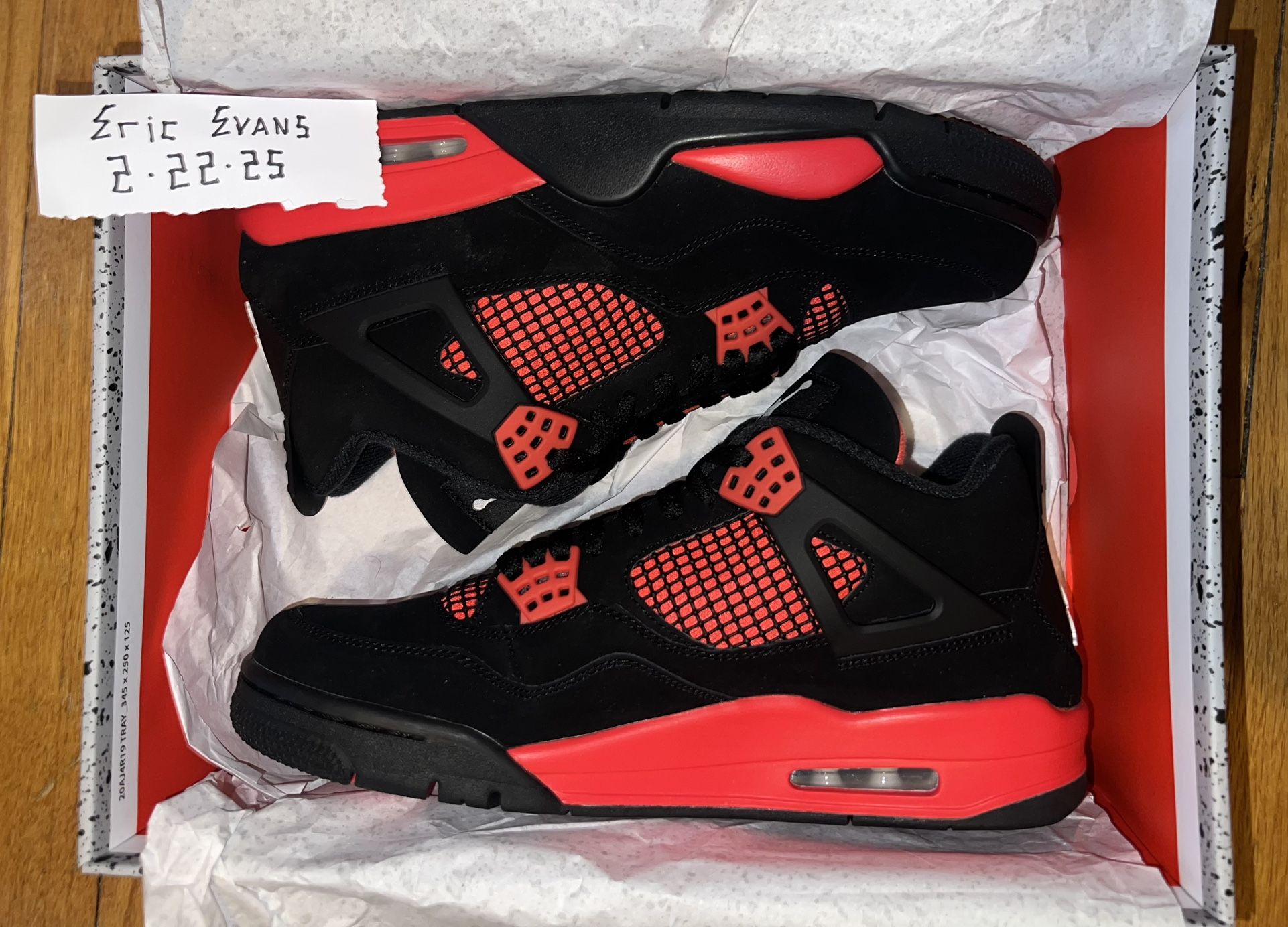 Jordan Retro 4 “Red Thunder/Crimson” Size 10.5