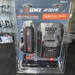 Senix X3 20v Lithium-Ion Batteries And Charger. 