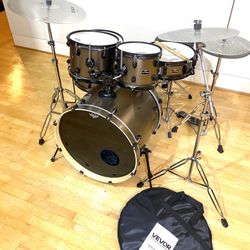PDP MainStage Complete 5 Piece Drum Set 22 10 12 16 14” new quiet Cymbals Stands Throne $425 Cash In Ontario 91762 Good Condition Sticks Key cymbal ba
