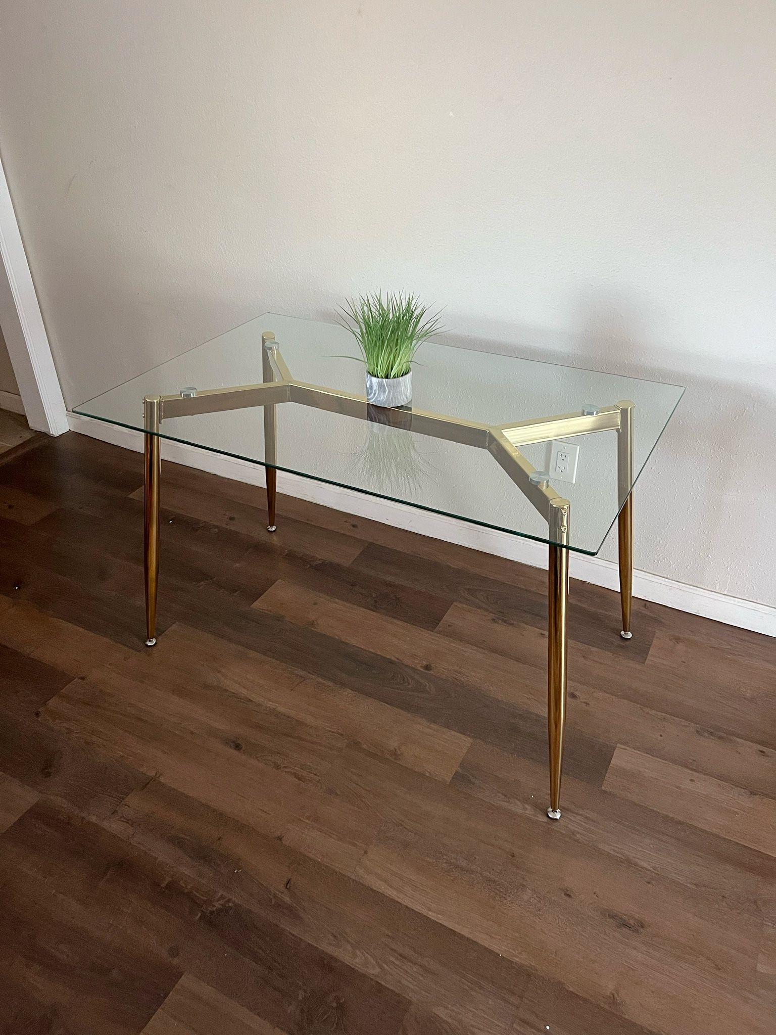 Glass Rectangular Dining Table “47