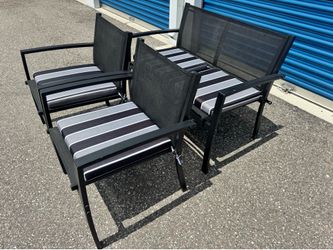 Outdoor chairs set and loveseat