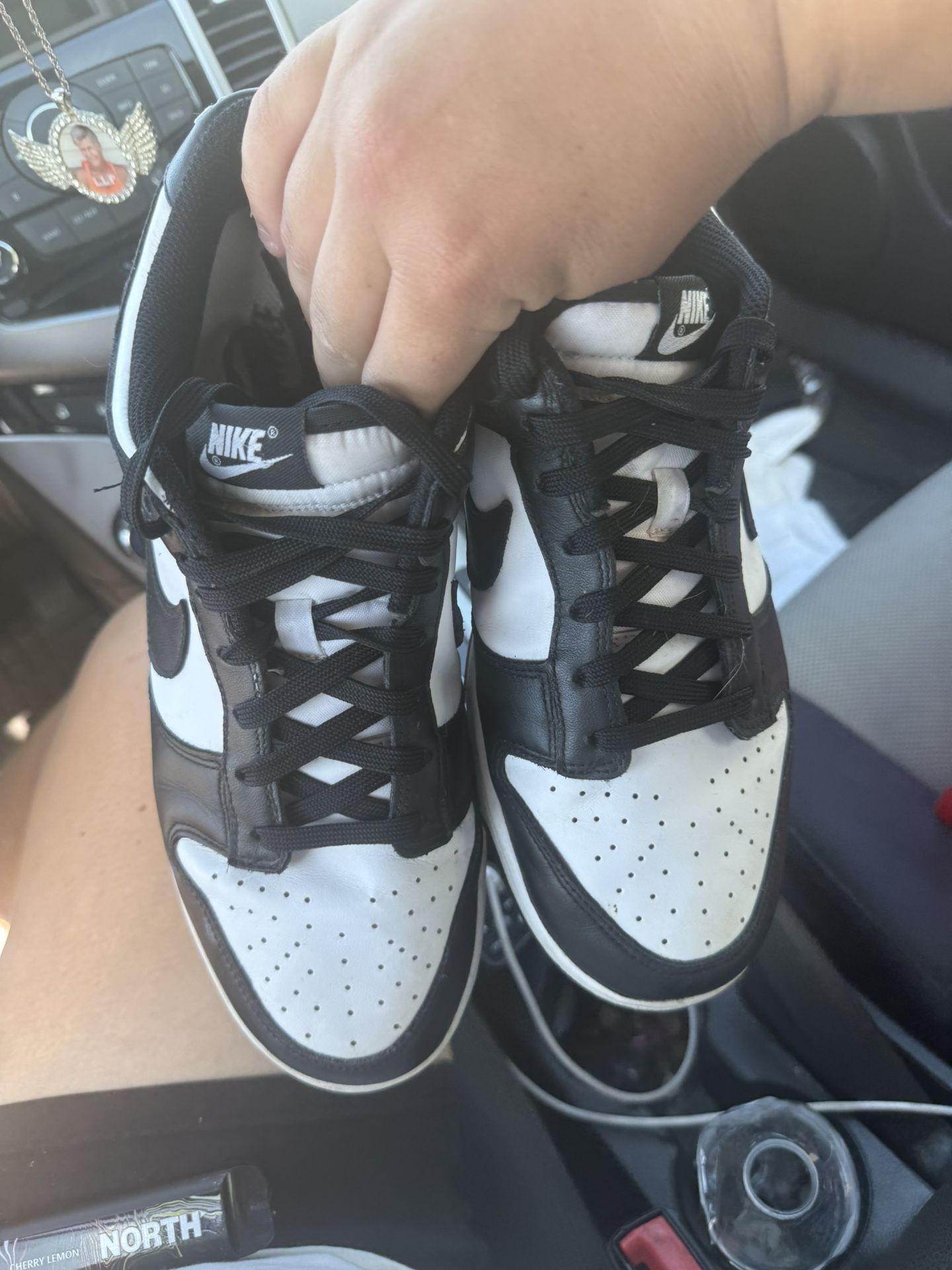 panda and cool grey dunks