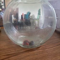 Glass Bowl with Toy Decoration – Cute Display Piece