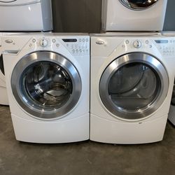 WHIRLPOOL XL CAPACITY WASHER DRYER ELECTRIC SET 