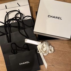 CHANEl Shopping Bag Bundle And BOX