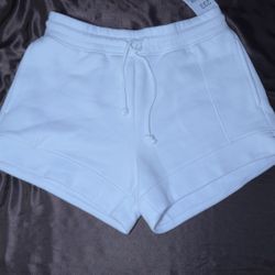 New DSG Classic Fleece Mid-Rise Shorts - Women's Size Small (White)
