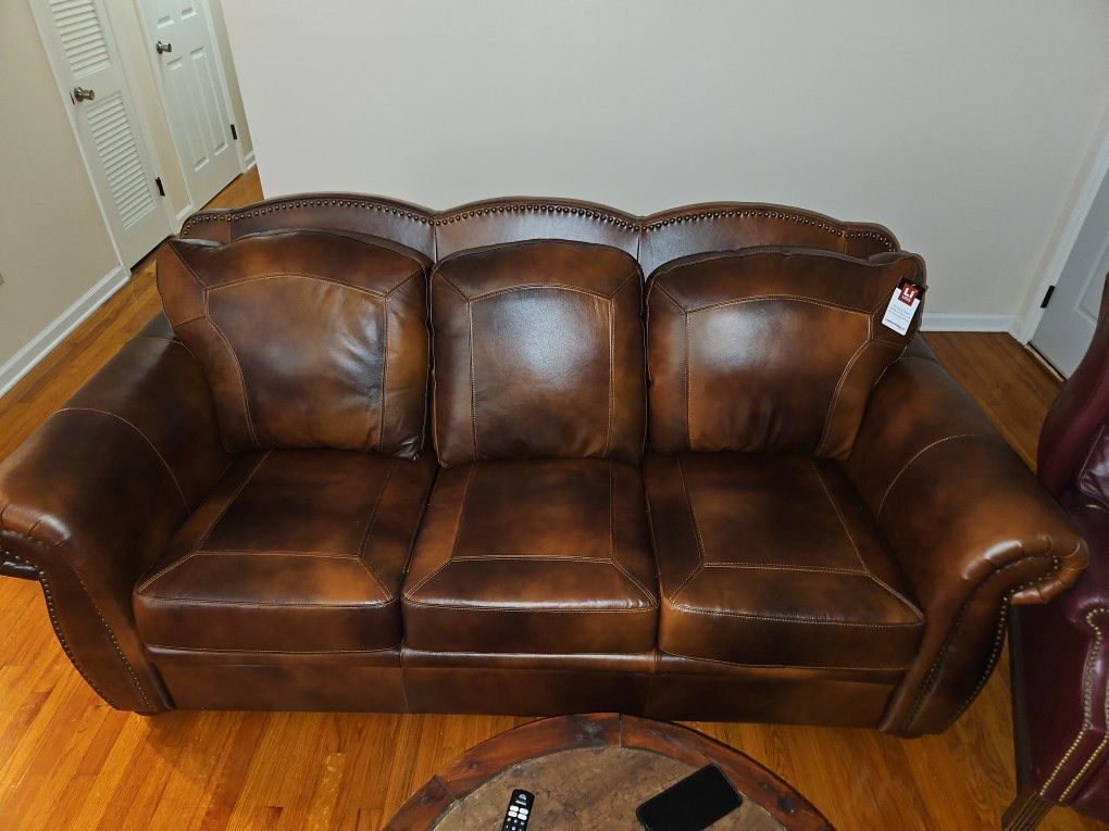 Top Grain Leather Sofa (BRAND NEW)