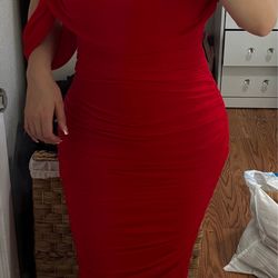 Mrs blush off the shoulder dress