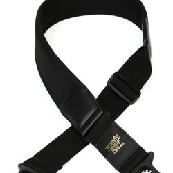 Ernie Ball Neoprene Polylock Comfort Guitar Strap, Black, Wide.  
