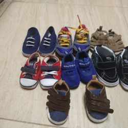 Baby Boy Shoes Lot Of 7 Sizes From 1 To 5