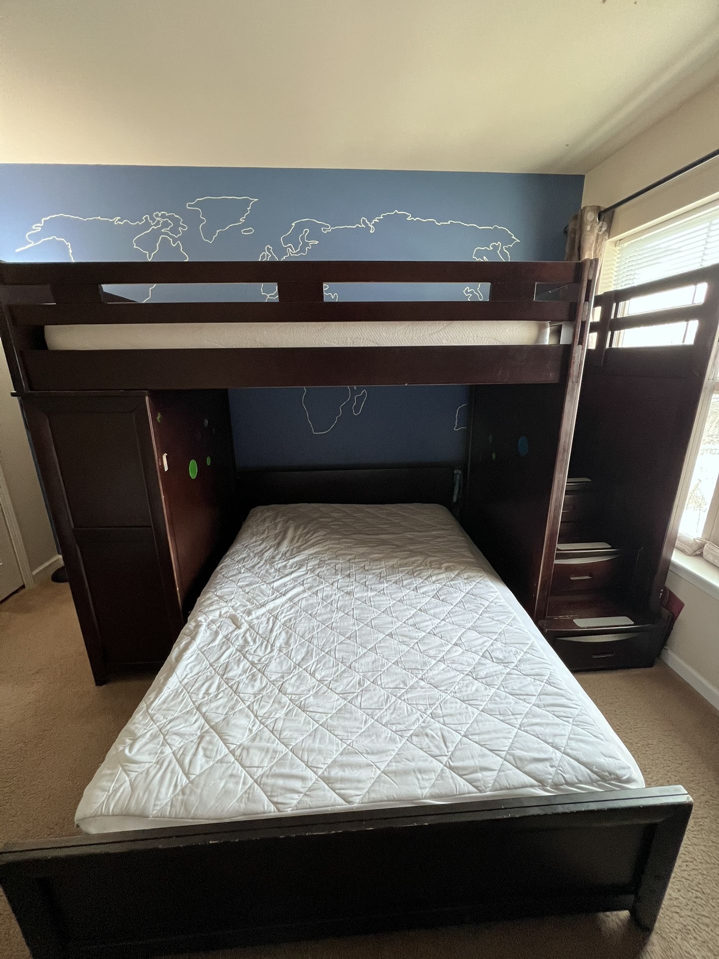 BUNK BED WITH LOTS OF STORAGE/ GREAT CONDITION