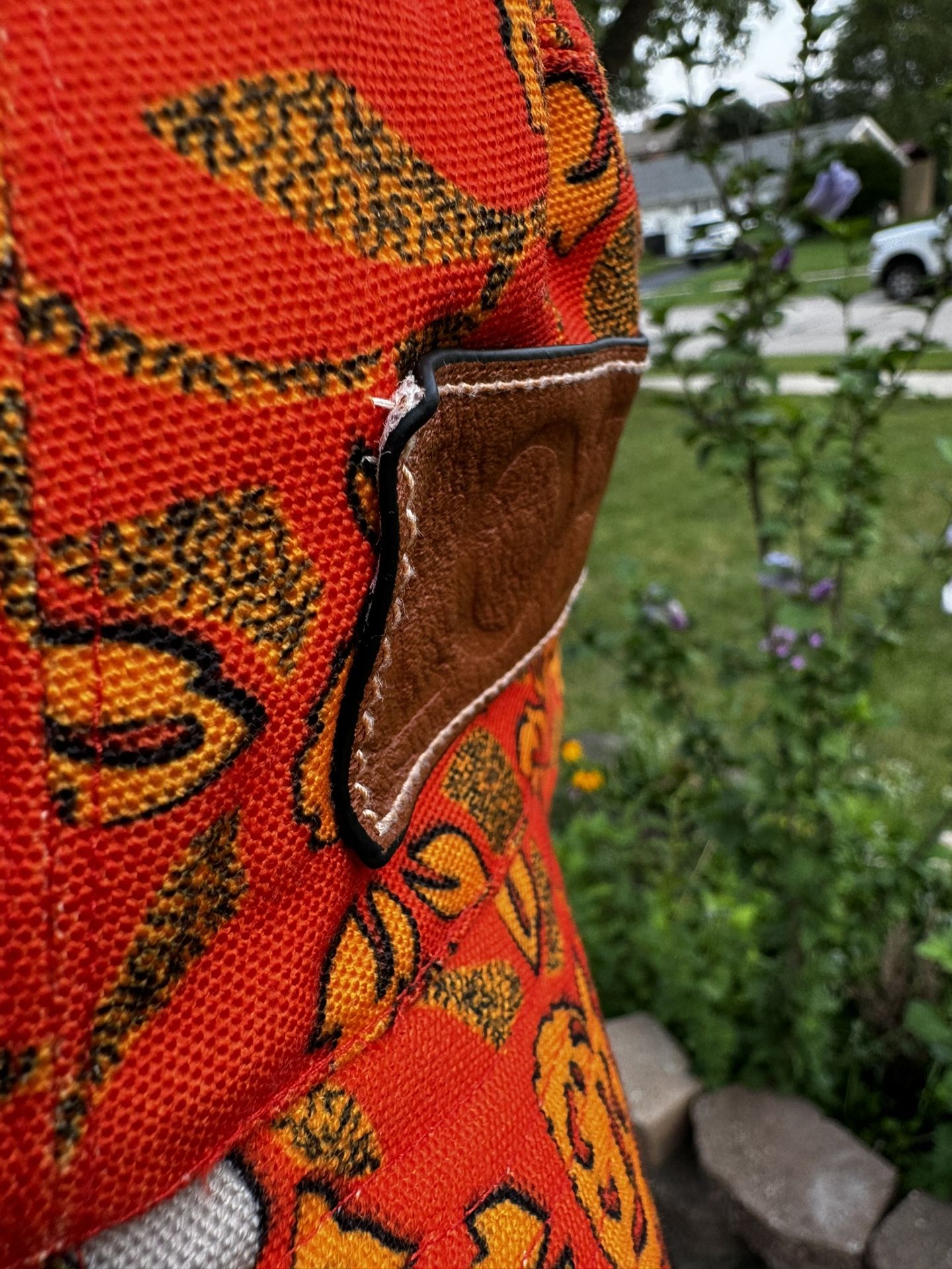 Loewe - Paula\'s Ibiza Leather-Appliquéd Printed Cotton-Canvas Bucket Hat Orange Loewe Paula main image 4