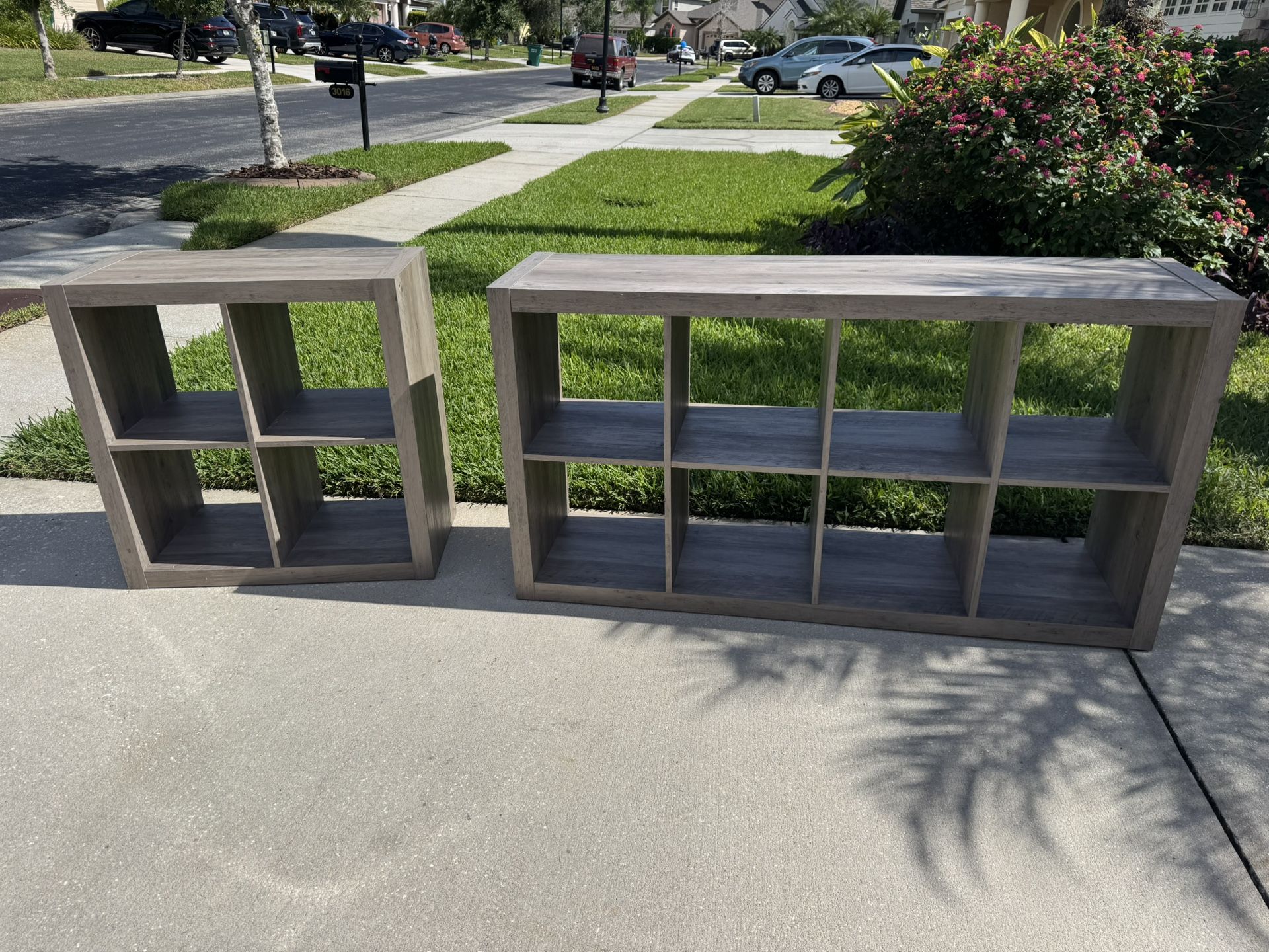 Faux Wood Storage Cubes