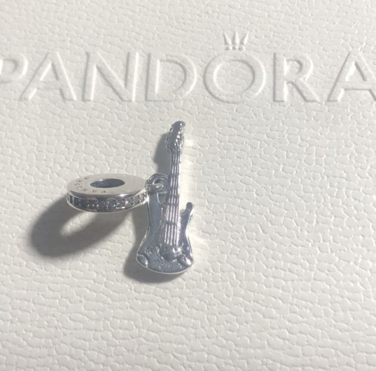 Pandora silver guitar charm