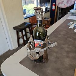Elvis Metal Art Wine Bottle Holder