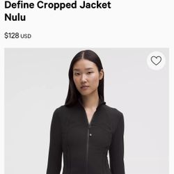 Lululemon Define Cropped Jacket Nulu