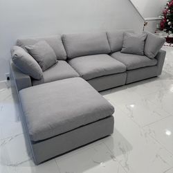 New Grey Sofa Cloud Couch Sectional