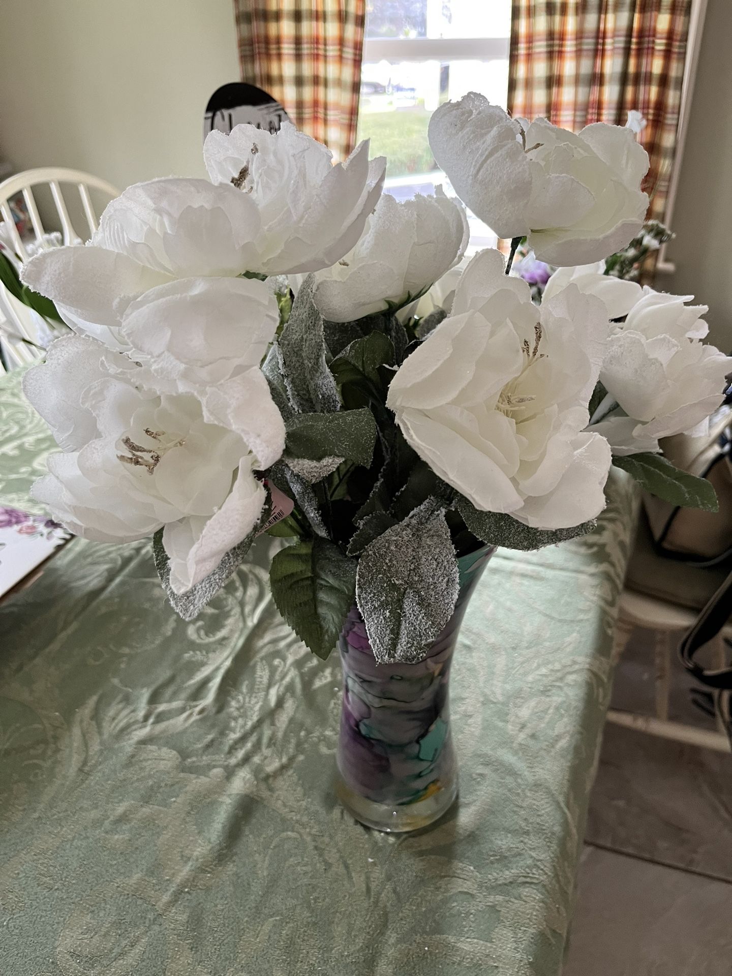 White Silk Flowers