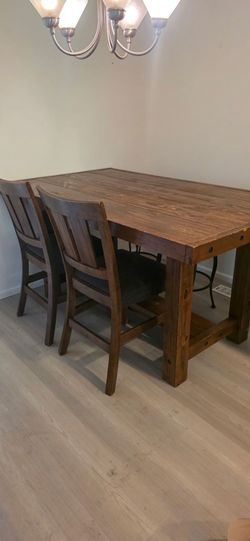 Solid Wood Dining Table and Chairs