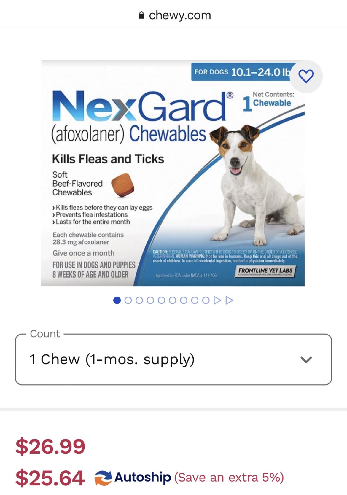 Nexgard And Interceptor Plus Together 1 Month Supply of Flea & Tick & Heartworm Preventative, Nexgard