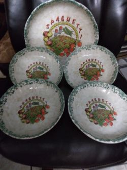 Spaghetti Platter & Plates Italy By Himark