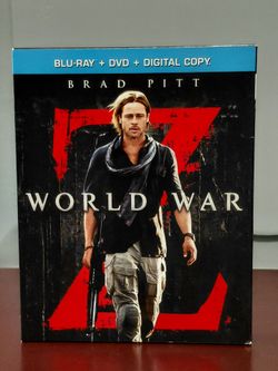 World War Z Brad Pitt Suspense blu-ray with booklet