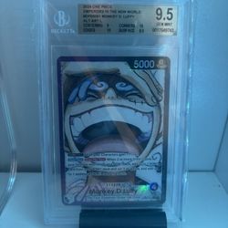 One Piece Monkey D Luffy OP-09 Leader Beckett 9.5