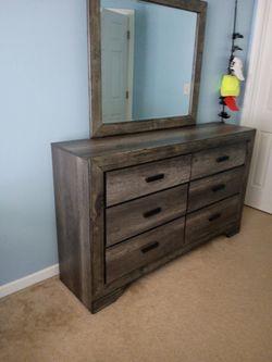 Dresser mirror. And night stand matching