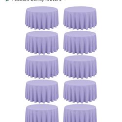 10 Pack Lavender Round Tablecloths