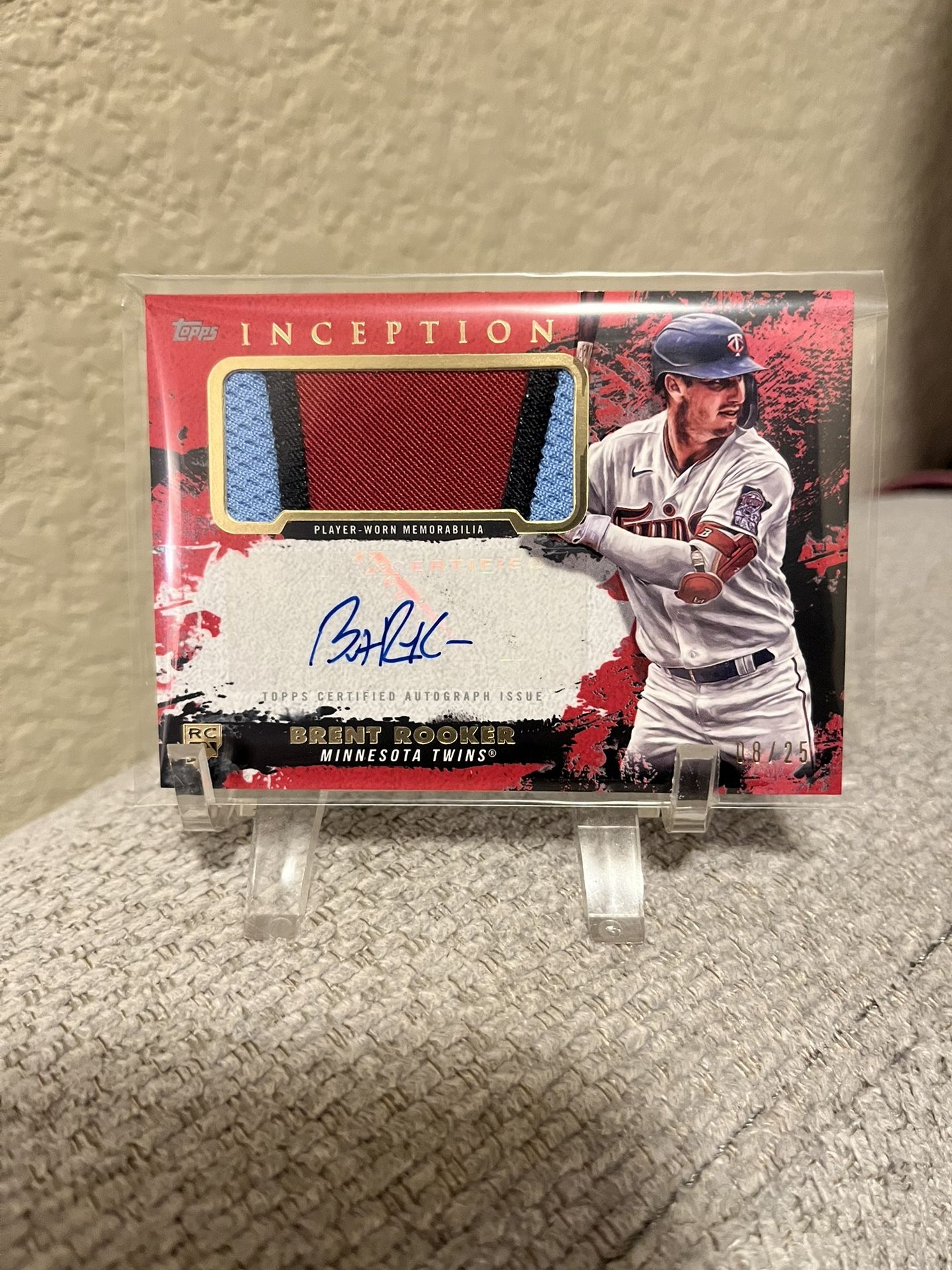 2021 Topps Inception Brent Rooker RC Patch Auto #08/25 SSP Twins Athletics