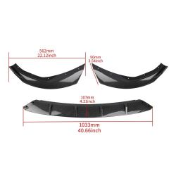 Brand New 3PCS 2019-2023 Bmw 3-Series G20 M340I M-SPORT Carbon Fiber Style Front Bumper LIP FIT