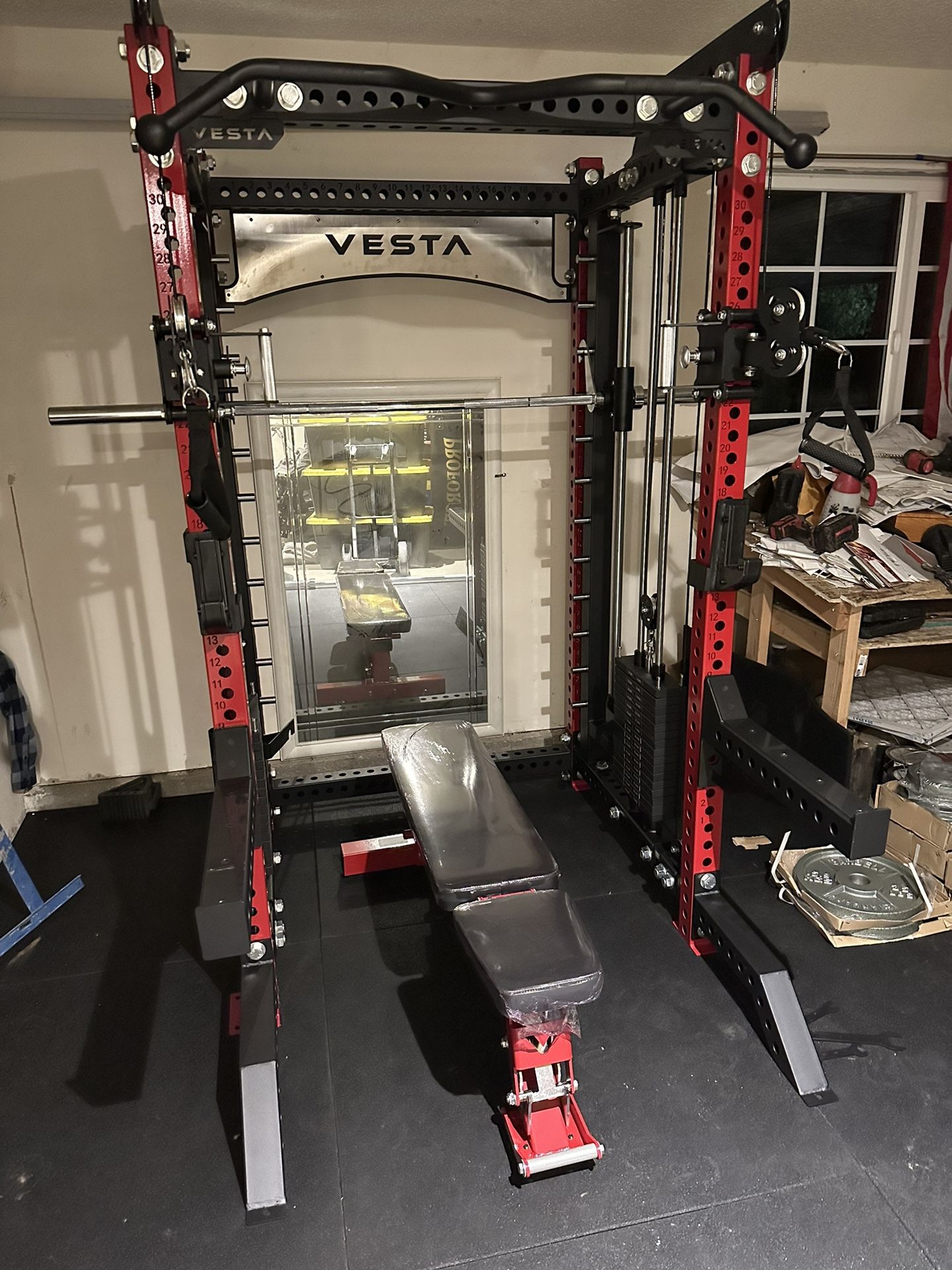 Vesta Fitness PRO SERIES Ultimate Half Rack Functional Trainer w