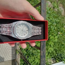 Iced Out Ap Style Watch