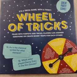 Wheel Of Tricks Trivia Game With A Twist - New Unopen Box 